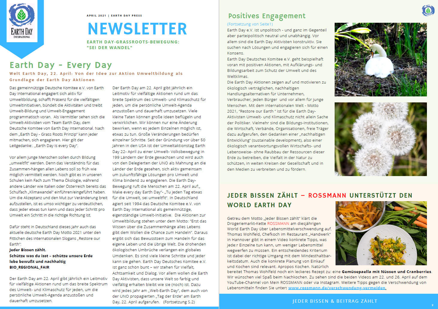 Earth Day Press Newsletter April 2021