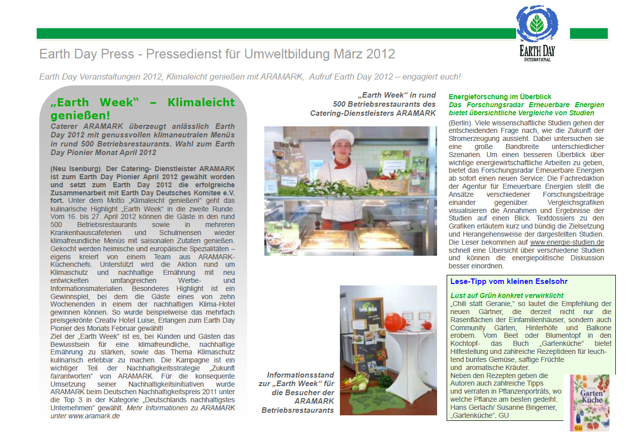 Earth Day Press Newsletter 03/2012