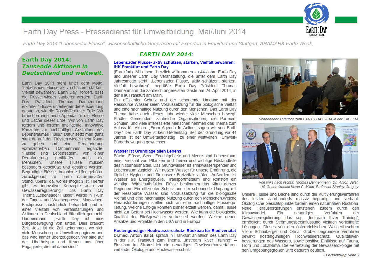 Earth Day Press Newsletter 06/2014