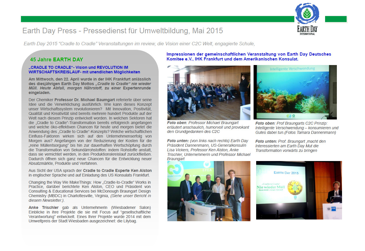 Earth Day Press Newsletter 05/2015
