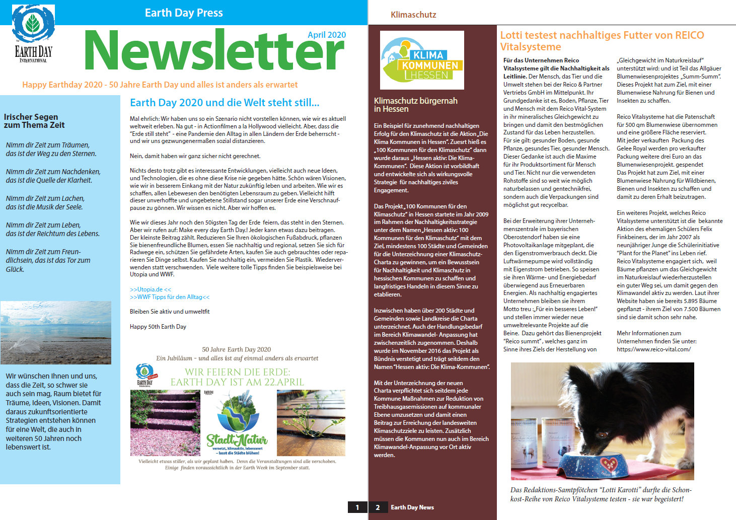 Earth Day Press Newsletter 04/2020