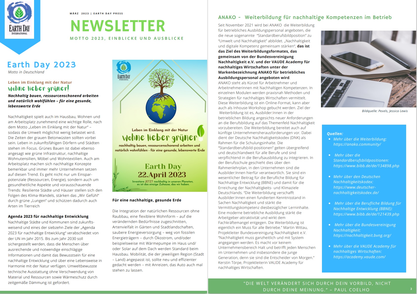 Earth Day Press Newsletter August 2021