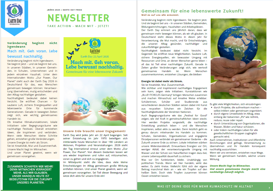 Earth Day Press Newsletter August 2021